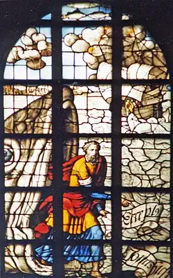 Jona en de walvis - glas 30 St. Janskerk (Dirck Crabeth - voor 1565)