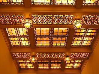 Glas-in-loodplafond vm. kaarsenfabriek, sinds 2022 Cargill, in Gouda