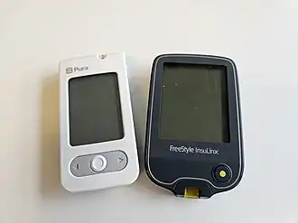 Twee verschillende glucosemeters