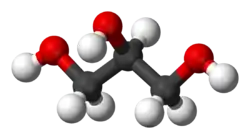 Molecuulmodel van glycerol