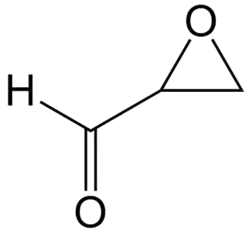 Structuurformule van glycidylaldehyde