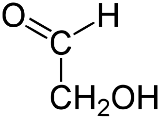 Structuurformule van glycolaldehyde