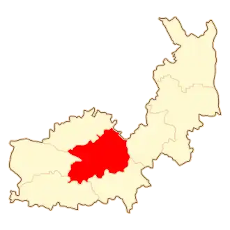 Ligging van de gemeente binnen de powiat