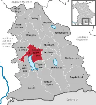 Kaart van Gmund am Tegernsee