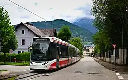 Tram in Gmunden.
