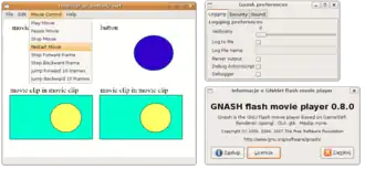Gnash bij het weergeven van een flash-animatie
