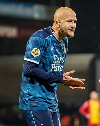 Trauner bij Feyenoord in april 2024