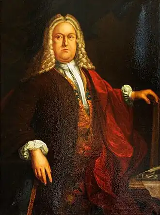 Van Slijpe, in 1908 postuum geschilderd door Henri Goovaerts naar een ouder portret (Stadhuis Maastricht)