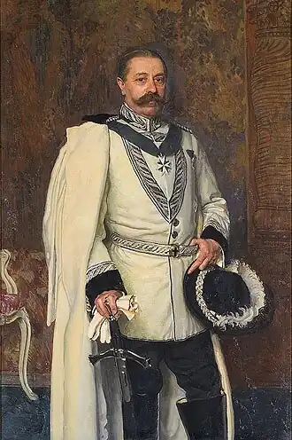 Graaf van Aldenburg Bentinck in het uniform van de Duitse Orde.