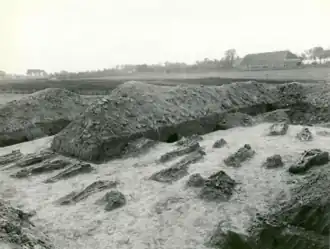 Grafveld van Godlinze tijdens de opgraving van 1919