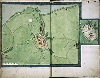 Goes, 1566, netkaart en bijkaartje