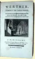 Eerste Franse editie van Goethe's Werther, 1776