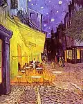 Caféterras bij nacht door Vincent van Gogh, 1888