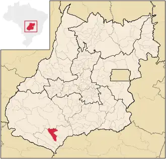 Kaart van Cachoeira Alta