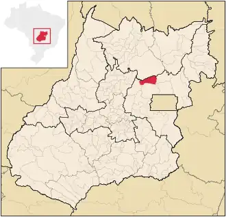 Kaart van Mimoso de Goiás
