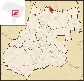 Kaart van Montividiu do Norte