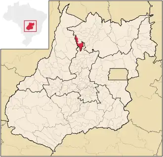 Kaart van Santa Terezinha de Goiás