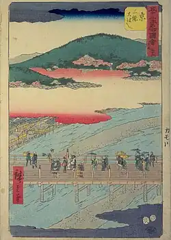 De grote brug bij Sanjo - Ando Hiroshige