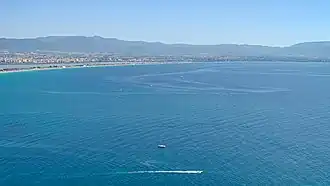 De Golf van Cagliari, gezien vanaf Sella del Diavolo