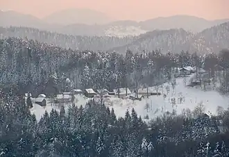 Gorenje Kališče in de winter van 2010