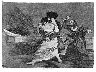Francisco Goya, 'No quieren' uit de serie 'Los desastres de la guerra'