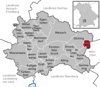 Kaart van Gröbenzell