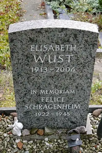 Grafsteen van Lilly Wust en Felice Schragenheim