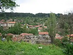 Uitzicht op het dorp Gradets