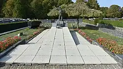 Het herdenkingsmonument voor de ramp op de begraafplaats te Marcinelle