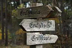 Richtingbordjes in het gebied