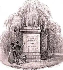 Dibbets' cenotaaf in het midden van de 19e eeuw