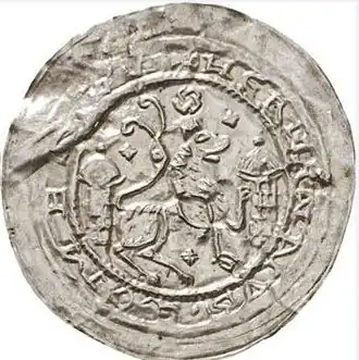 Bracteaat van graaf Herman II van Weimar-Orlamünde.