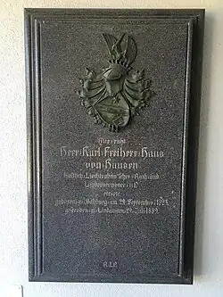 Graftombe Baron Karl Haus von Hausen (1823 - 1889) Vaduz, Liechtenstein