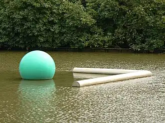 Ruimtelijk kubistische tekening (1989) in Gramsbergen