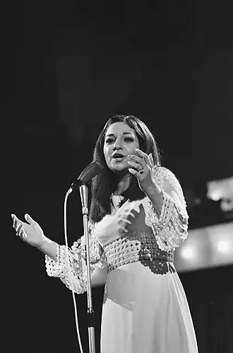 Frida Boccara tijdens het Grand Gala du Disque Populaire 1970