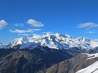 Zicht op de Grandes Rousses vanaf het zuiden