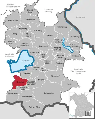 Kaart van Grassau (Traunstein)