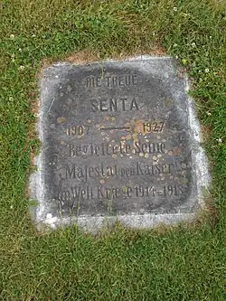 Graf van de 'trouwe' Senta, de lievelingsdashond van Wilhelm.