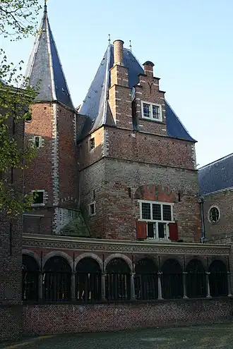 Gevel van het Gravensteen aan het Gerecht