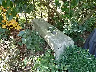 Steen die onderdeel was van de stuw om de waterstand voor de watermolen te regelen