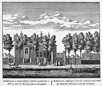 Gravure Middelvaart rond 1730