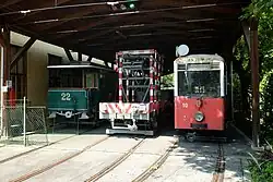 Trams nrs. 22, TU1 en 10 (Wenen).
