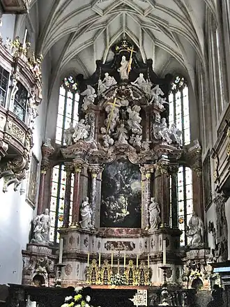 Werk van Straub aan het altaar van de kathedraal in Graz