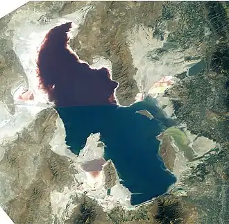 Great Salt Lake, foto genomen vanuit het International Space Station