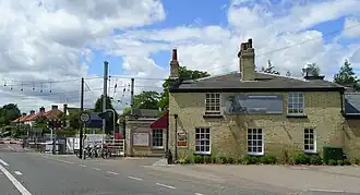 Voormalig stationsgebouw, in 2008 in gebruik als restaurant