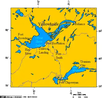 Great Slave Lake en Lake Athabasca