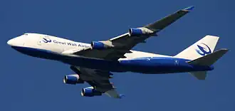 Een Boeing 747 van GWA