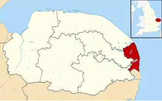 Kaart van Great Yarmouth