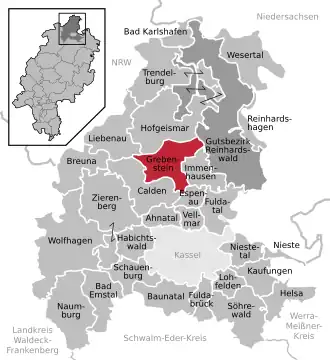 Kaart van Grebenstein