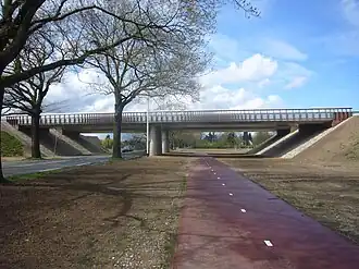 Aanzicht van een van de kunstwerken van de Greenportlane Venlo